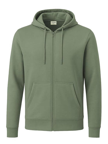 Men's Solid Cotton Zipper Hoodies