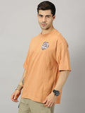 HOLLANDER Mens Half Sleeve Cotton Oversized Fit Printed T-Shirt