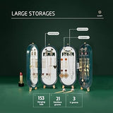 Fordable Jewelry Box With Mirror | Earring And Necklace Display Stand | Jewelry