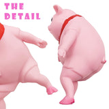 Novelty Cute Squishy Toy Pink Pig Gifts for Kids Adults, Decompress and Stress Stretch Animal Anxiety Relief Autism Disorders, Funny Pig Man...