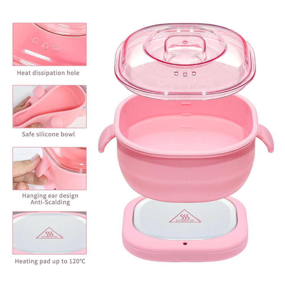 Heater Portable and Easy-to-Use Electric Waxing Heater Machine with Lid for Gentle Hair Removal,Wax Heater for Waxing for Women, Non-Stick Wax...
