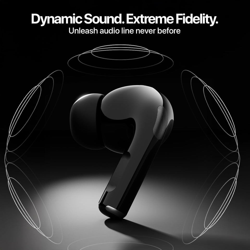 Boltt Aero TWS Ear Buds Custom EQ, Wireless Bluetooth 5.4, 50H Playtime, 50ms Low Latency, Fast Charging Case, App Support, Touch Controls, IPX4.