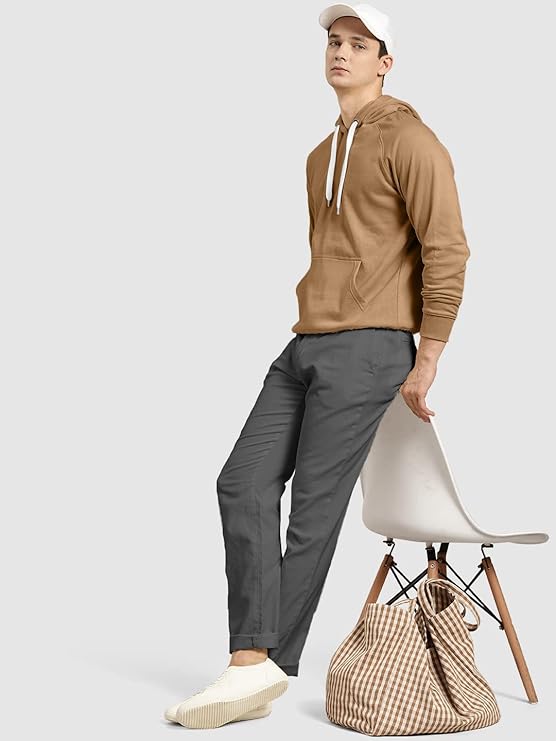 Men's Cotton Hoodies | Solid Trendy Comfortable Sweatshirts for Men | Stylish Winter Wear Fashionable Sweatshirts with Hood & Pockets