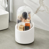 Cosmetic Makeup Brush Storage Holder 360° Rotating Dust-proof Organiser Lipstick Pen Storage Box