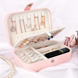 traders Leather Mini jeweler Travel Case, Small Jeweler Organizer, Portable rectangle Box