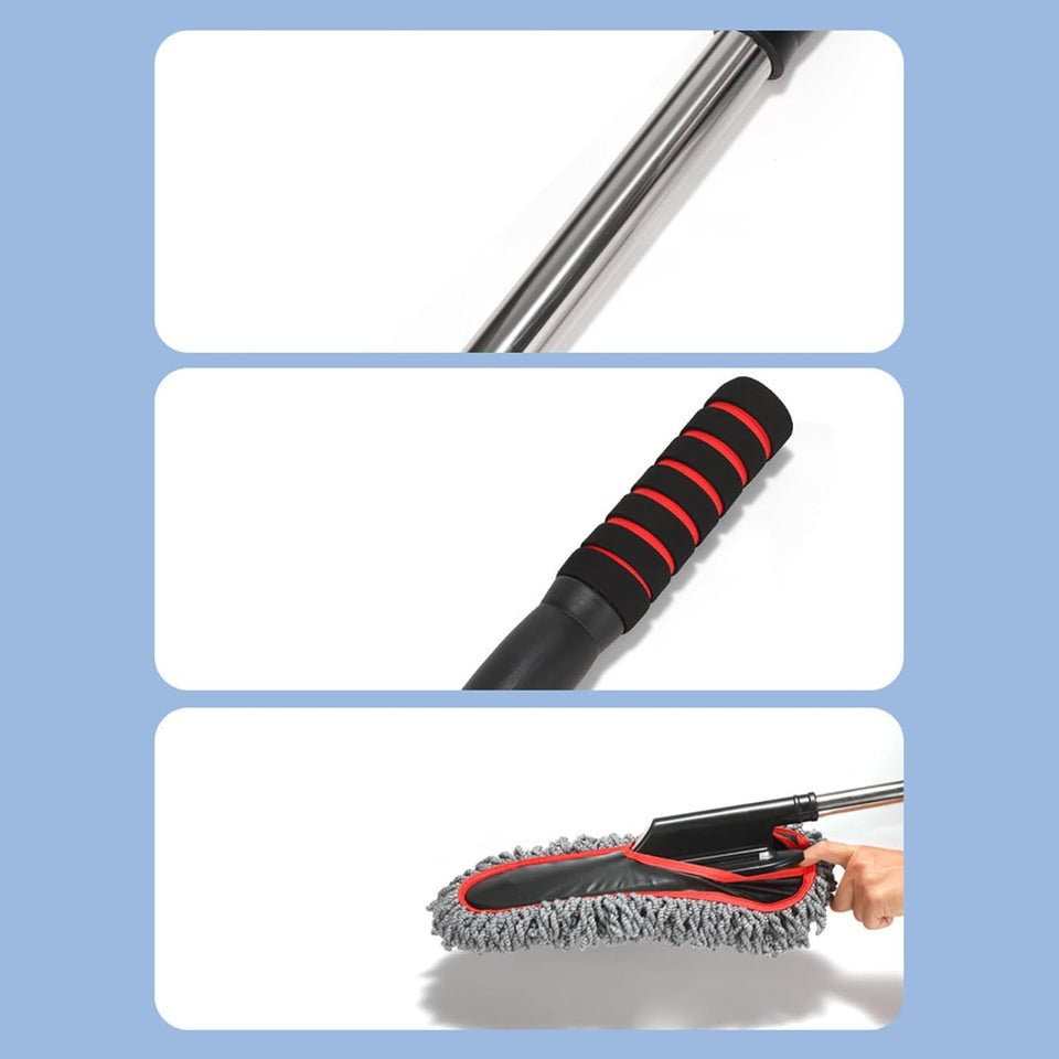 Lightweight Car Brush Duster - 2X Extendable No Scratch Soft Auto Accessories for Exterior