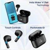 Boat Airdopes Joy, 35Hrs Battery, Fast Charge, IWP Tech, Low Latency, 2Mic ENx, Type-C Port, v5.3 Bluetooth Earbuds, TWS Ear Buds Wireless Earphones with...