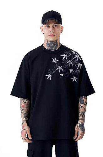 240 GSM Oversized Stay Cool Short and Half Sleeve T-Shirts for Women and Men Black