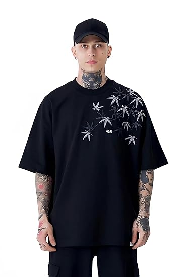 240 GSM Oversized Stay Cool Short and Half Sleeve T-Shirts for Women and Men Black