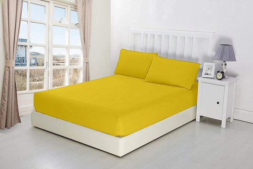 Premium Quality 600-Thread-Count 100% Egyptian Cotton 1 Piece Fitted Sheet with 12