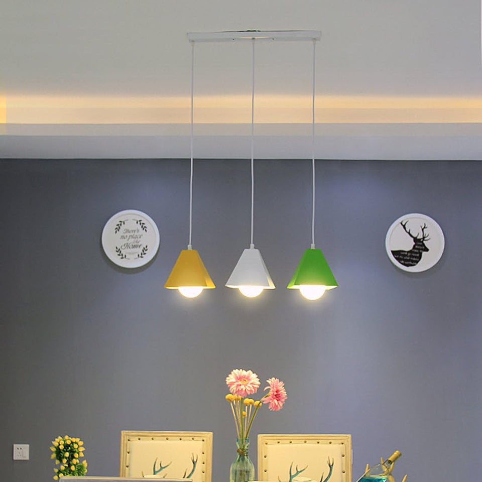 Lights, Small Pyramid Chandelier Indoor Lighting Modern Iron Ceiling Lights Restaurant Bar Pendant Lamp Socket Voltage 110~ Height Adjustable Modern...