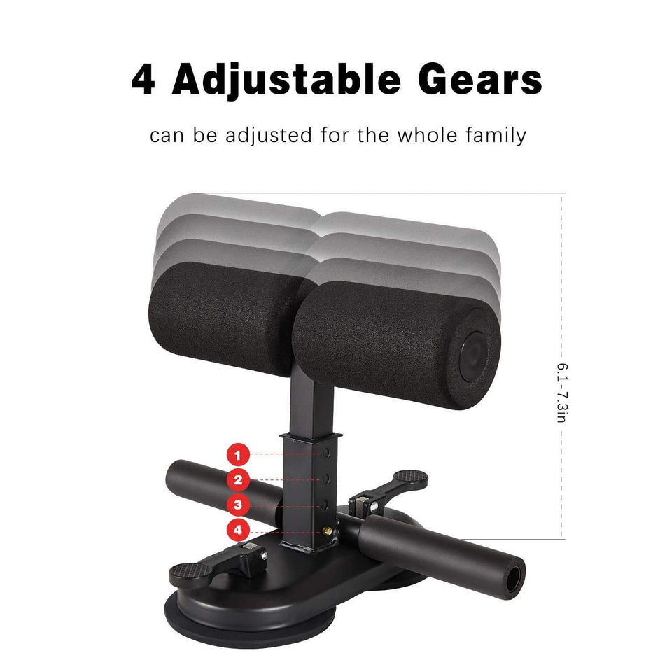 Portable Sit Up Bar For Floor Sit-Up Assistant Device with 2 Strong Suction Cups - Ab Crunch Machine - 3 Positions Exercise Equipment Abs house...