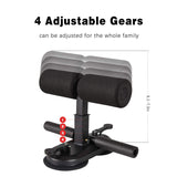 Portable Sit Up Bar For Floor Sit-Up Assistant Device with 2 Strong Suction Cups - Ab Crunch Machine - 3 Positions Exercise Equipment Abs house...