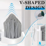 Tile Grout Cleaner Brush with Squeegee, V-Shape Gap Scrubber Multifunctional Scrubbing Floor Brush Cleaning