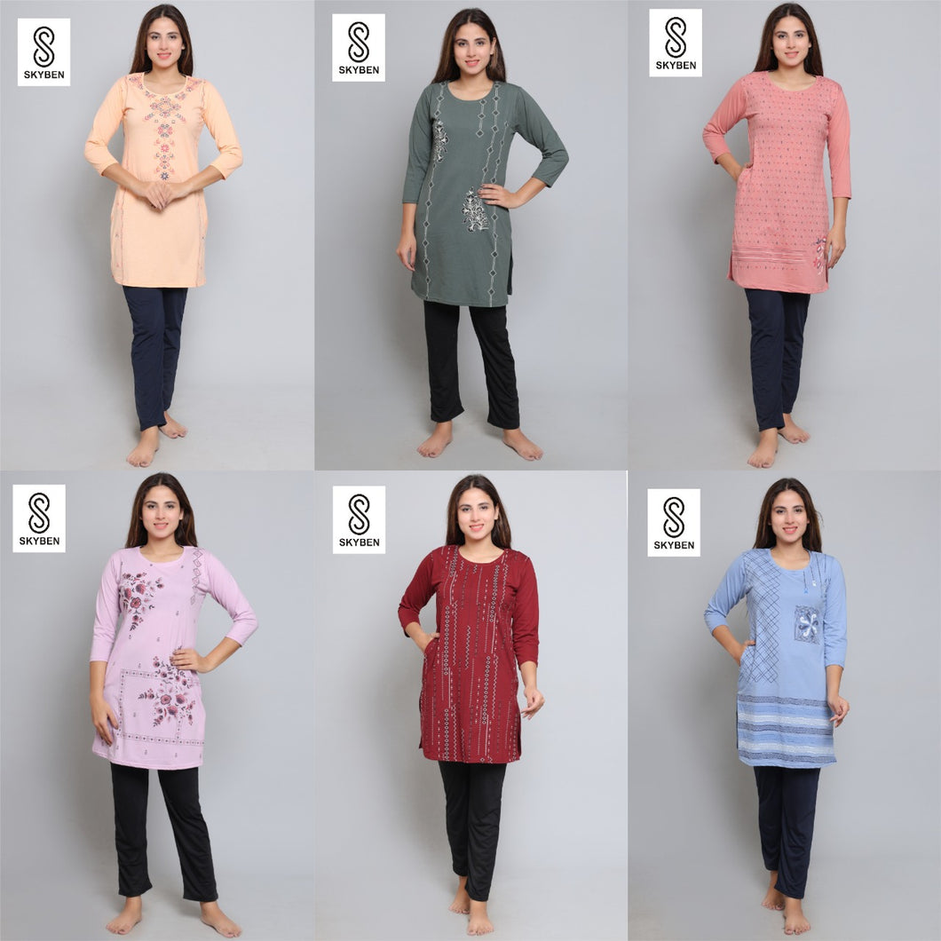 HEAVILY Women Winter WOOL NIGHT SUIT