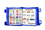 Printed Velvet Learning Baby Pillow/Cushion/Toys/Soft Toys/Toddler Pillow/Kids Pillow for Baby Boy/Baby Girl Colour - Purple (Blue)
