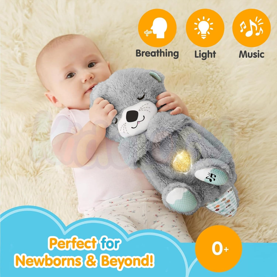 Baby Plush Toy with Music, Lights & Breathing Motion, Interactive Teddy Bear for Sensory Learning, Soft Stuffed Animal Newborn Babies, Musical...