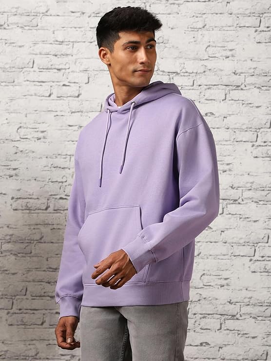 Oversized Hoodies for Man Stylish | 280 GSM Rich Cotton Fleece Solid Oversized Fit Hooded Full Sleeve Oversized Sweatshirt for Men | Stylish Casual Wear Winter Hoodies for Men