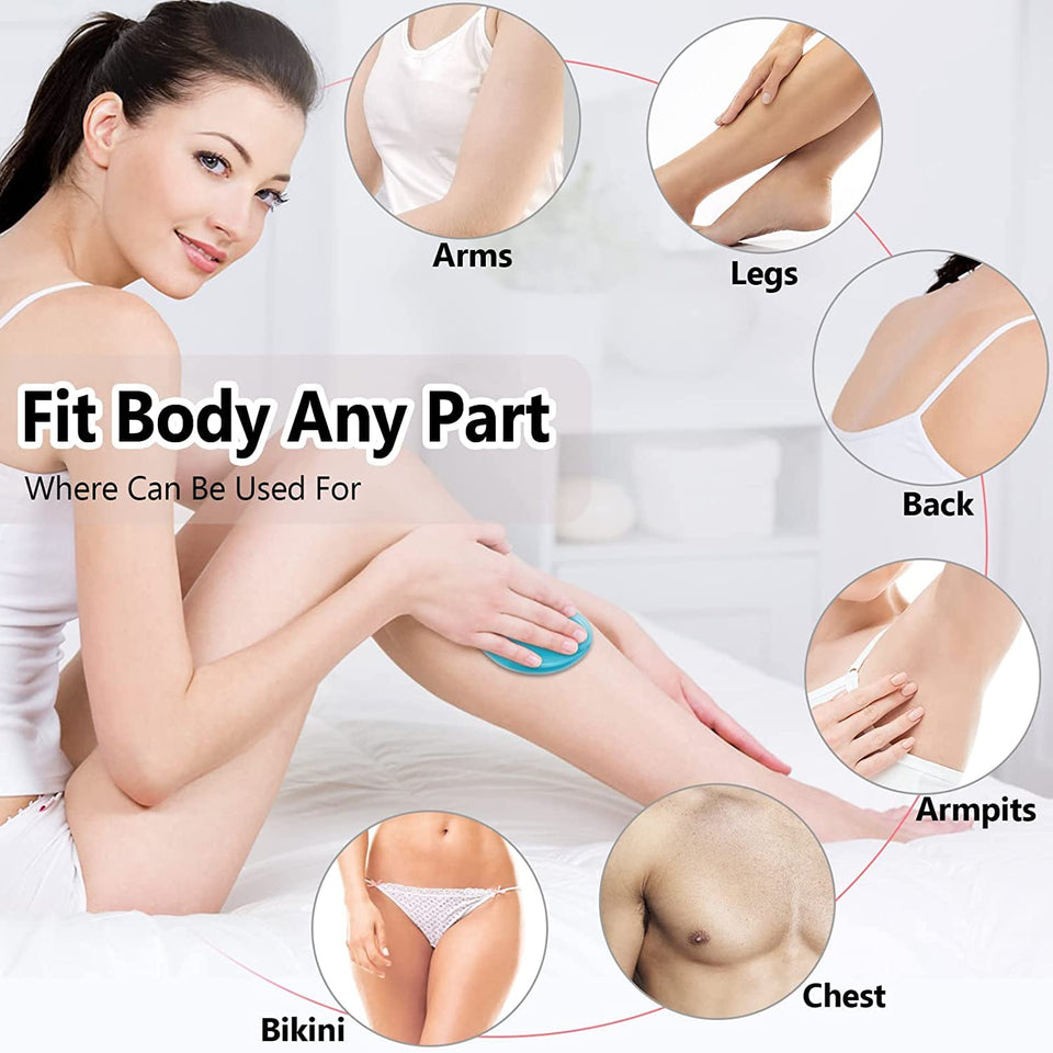 Crystal Hair Eraser, Crystal Hair Remover for Women and Men, Painless Exfoliation Hair Removal Tool for Arms Legs Back - Fast & Easy