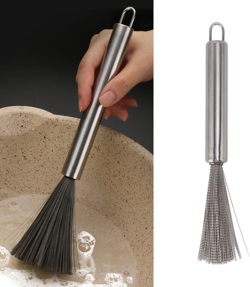 Multipurpose Stainless Steel Pots, Pans Cleaning Brush, Steel Scrubber for Kitchen Dishes Pots Pans Sink Cleaning, Non Slip Long Handle...