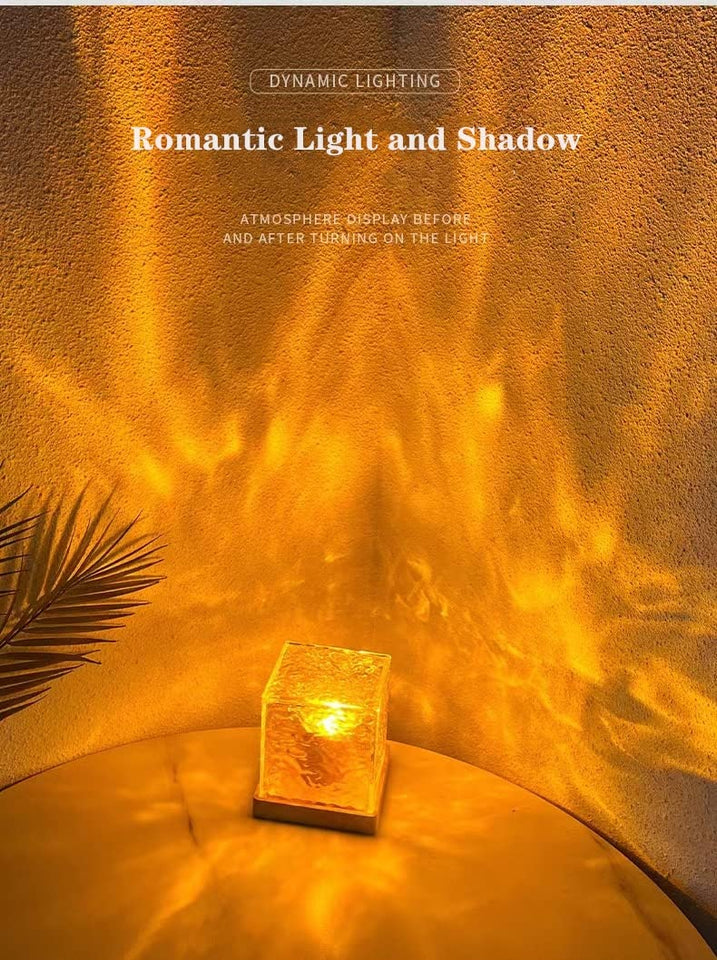 n Wave Projector Light，Aurora Glow Lamp Crystal Night Light Romantic Room Decor，Led Ripple Lamp Lights Party Bedroom Room Decor