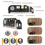 Laser Level Tool, Multipurpose Laser Level Kit Standard Cross Line Laser level Laser Line leveler Beam Tool with Metric Rulers