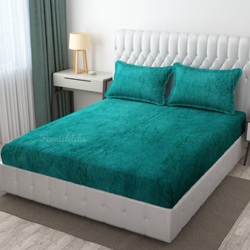 Velvet Warm Winter Solid Flannel Elastic Fitted Bedsheets