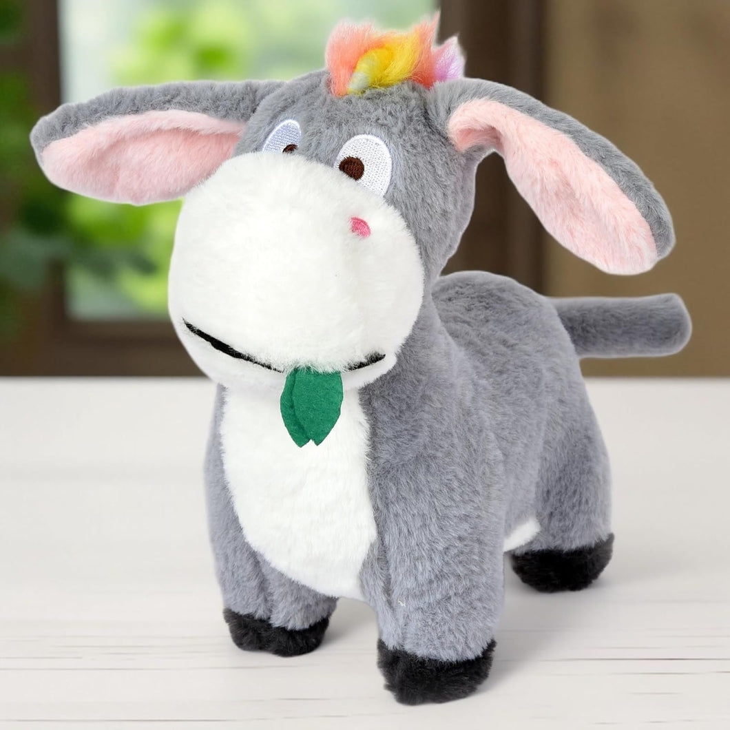 Donkey Stuffed Plush Animal | Teddy Bear Soft Toy |Ideal for Birthdays & Special Occasions Girls/Boys, Baby Kids -Gray