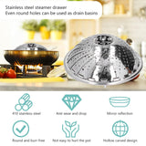 Easy to Use Retractable 410 Stainless Steel Steam Holder Food Grade for Kitchen for Home