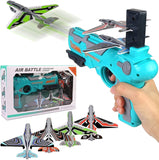 Airplane Launcher Gun Toy with Foam Glider Planes, Outdoor Games for Children, Best Aeroplane Toys Gun for Kids, One-Click Ejection Airplane Game,...