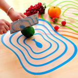 Plastic Cutting Board Mats for Vegetable & Fruits | Non-Slip Frosted Kitchen Transparent Chopping Board (Pack of 3)