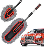 Lightweight Car Brush Duster - 2X Extendable No Scratch Soft Auto Accessories for Exterior