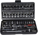 JIAVAXA 46 In 1 Pcs Tool Kit & Hand Tool Kit Wrench Set Multi Purpose Combination Tool