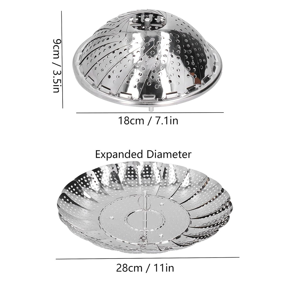 Easy to Use Retractable 410 Stainless Steel Steam Holder Food Grade for Kitchen for Home