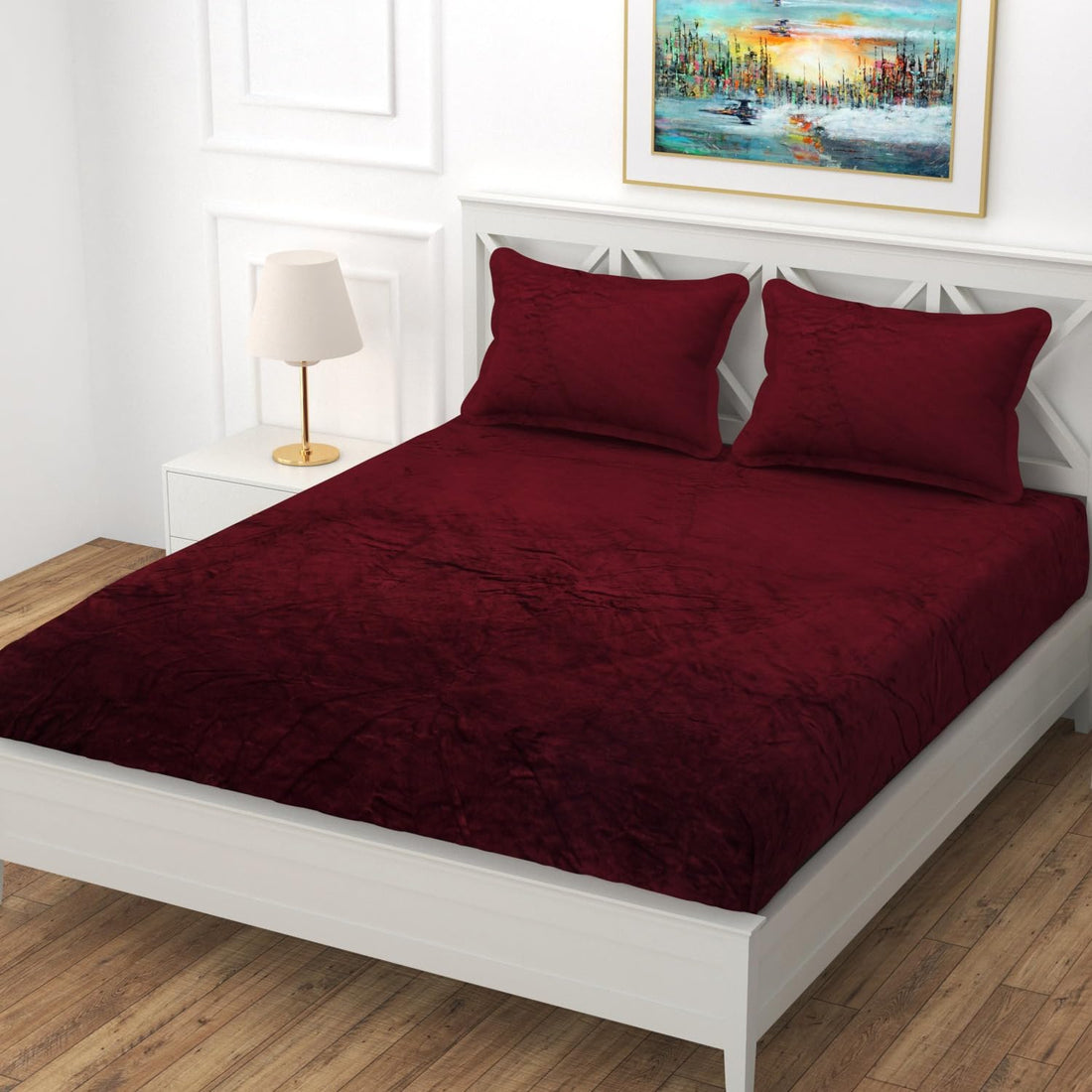 Super‑Soft King Size Velvet Bedsheet
