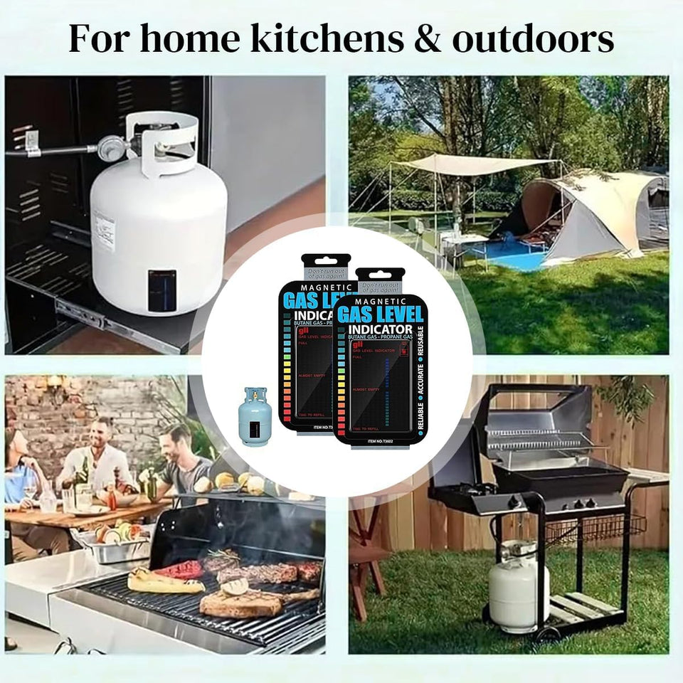 Magnetic Gas Level Indicator for Propane and Butane Tanks, 1 pcs with Color Display, Reusable