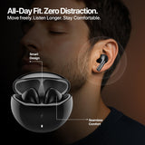 Boltt Aero TWS Ear Buds Custom EQ, Wireless Bluetooth 5.4, 50H Playtime, 50ms Low Latency, Fast Charging Case, App Support, Touch Controls, IPX4.