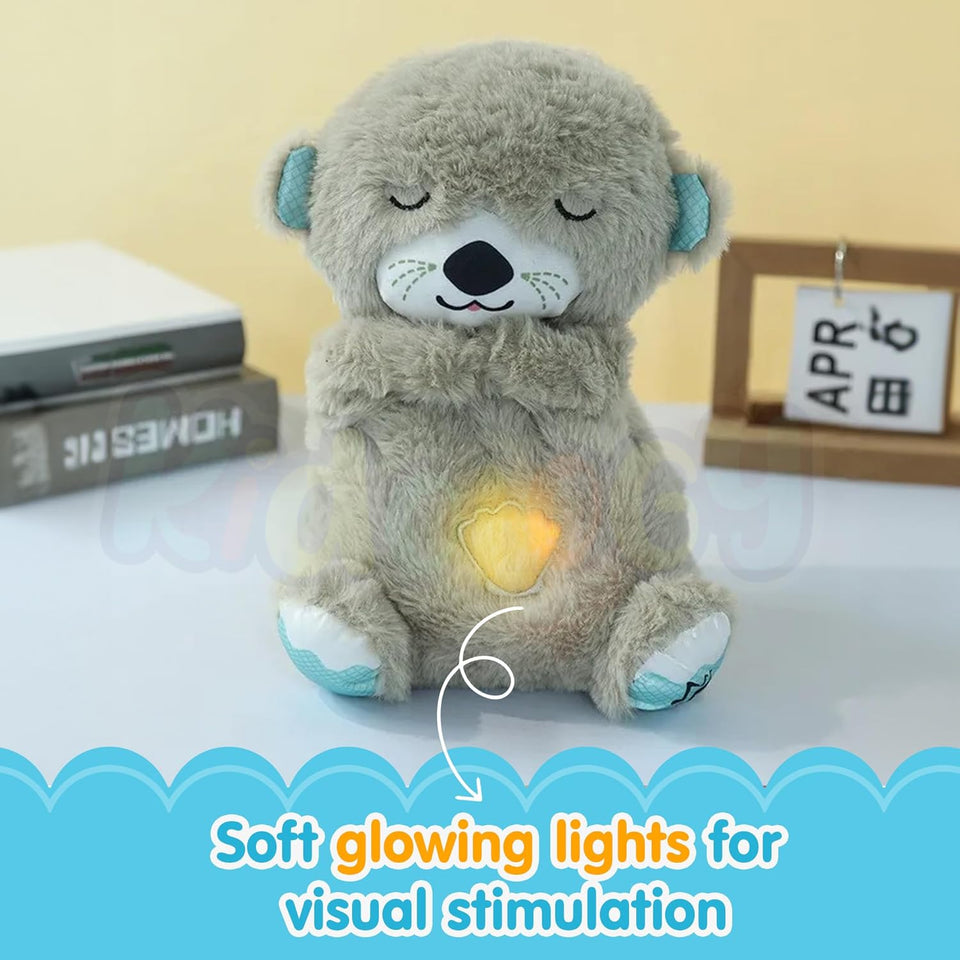 Baby Plush Toy with Music, Lights & Breathing Motion, Interactive Teddy Bear for Sensory Learning, Soft Stuffed Animal Newborn Babies, Musical...