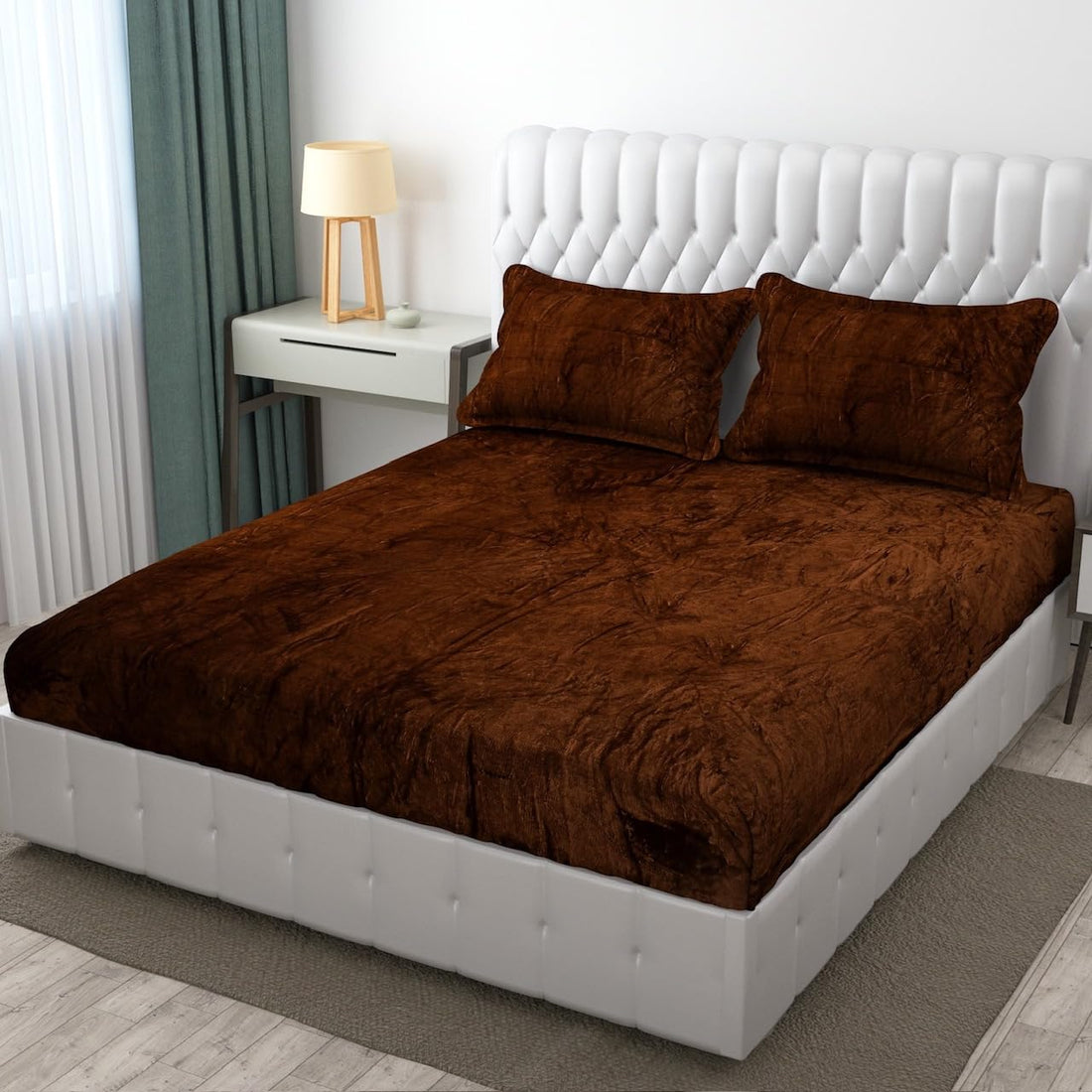 Velvet fleno Warm Fitted BedSheet