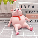 Novelty Cute Squishy Toy Pink Pig Gifts for Kids Adults, Decompress and Stress Stretch Animal Anxiety Relief Autism Disorders, Funny Pig Man...