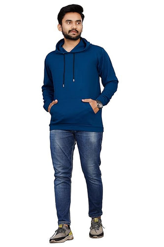 Men's Plain Hoodie: Classic, Comfortable, Versatile, Perfect for Casual Wear.