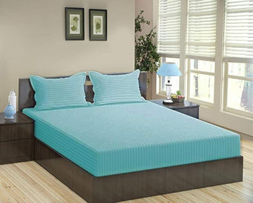Satin Stripe Elastic Fitted Bedsheet