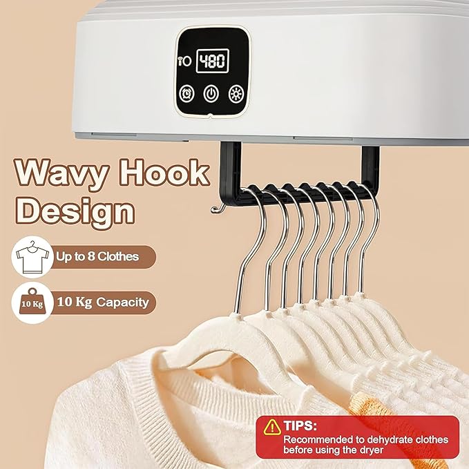 Portable Electric Cloth Dryer | Foldable Mini Clothes Drying Machine with Dry Bag & Hanger