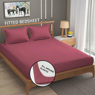 Cotton Elastic Fitted King Size Double Bed Bedsheet