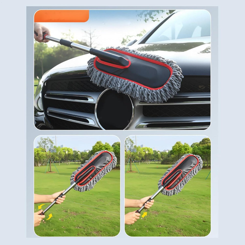 Lightweight Car Brush Duster - 2X Extendable No Scratch Soft Auto Accessories for Exterior
