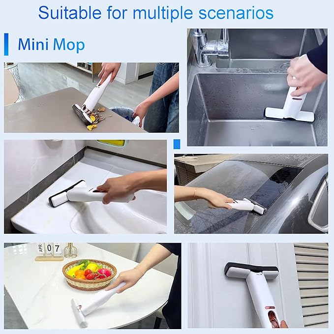 Mini Mop Portable Self-Squeeze Small Mop