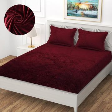 Super‑Soft King Size Velvet Bedsheet
