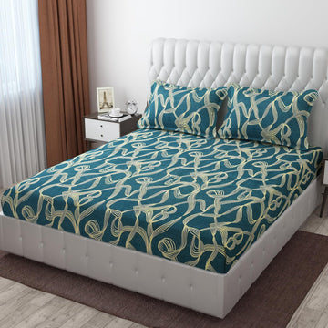 Glace Cotton Fitted King Size Bedsheet