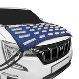 agnetic Car Bonnet Cover with Anti-Theft Spikes | Waterproof Universal Protector from Dogs,Monkeys, Dust and UV Rays | Blue