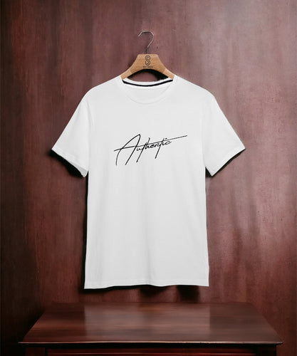 Typographic Print Crew-Neck T-Shirt |